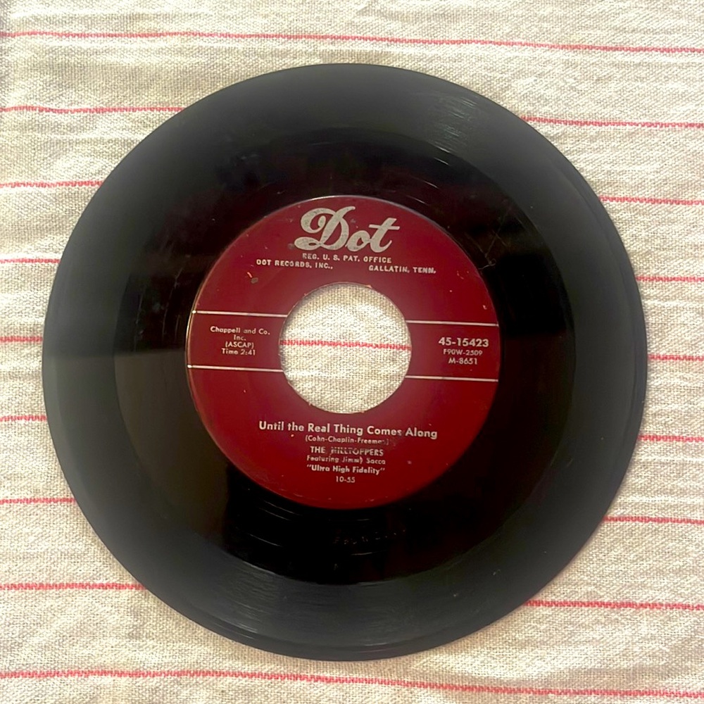 The Hilltoppers vintage vinyl record 45 rpm